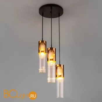 Подвесной светильник Eurosvet Clip 50087/3 черный / бронза - Фото 2