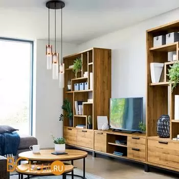 Подвесной светильник Eurosvet Clip 50087/3 черный / бронза - Фото 0