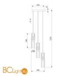 Подвесной светильник Eurosvet Clip 50087/3 черный / бронза - Фото 3