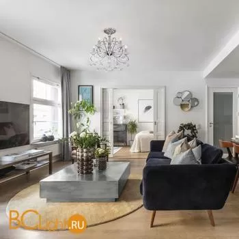 Люстра Eurosvet Collana 10096/5 хром/прозрачный хрусталь Strotskis - Фото 0