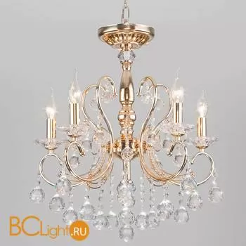 Люстра Eurosvet Collana 10096/5 золото/прозрачный хрусталь Strotskis