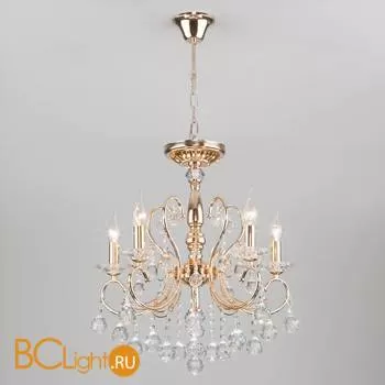 Люстра Eurosvet Collana 10096/5 золото/прозрачный хрусталь Strotskis - Фото 0