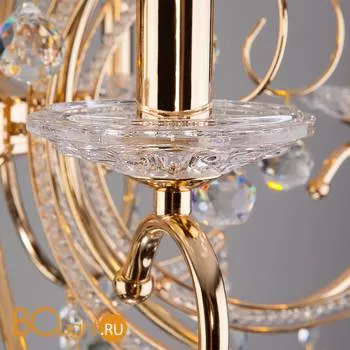 Люстра Eurosvet Collana 10096/8 золото/прозрачный хрусталь Strotskis - Фото 4