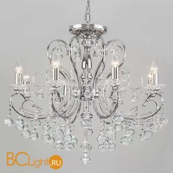 Люстра Eurosvet Collana 10096/8 хром/прозрачный хрусталь Strotskis