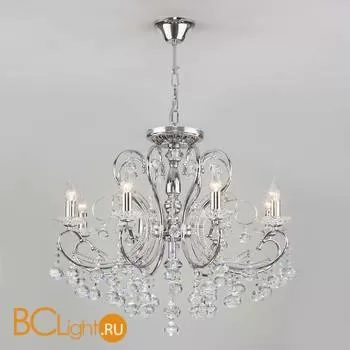 Люстра Eurosvet Collana 10096/8 хром/прозрачный хрусталь Strotskis - Фото 1