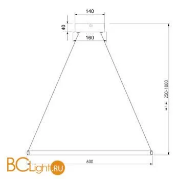 Подвесной светодиодный светильник с пультом управления Eurosvet Collars 90264/1 белый a058975 - Фото 4