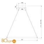 Подвесной светодиодный светильник с пультом управления Eurosvet Collars 90264/1 белый a058975 - Фото 4