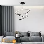 Подвесной светодиодный светильник с пультом управления Eurosvet Collars 90264/3 черный a058976 - Фото 0