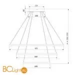 Подвесной светодиодный светильник с пультом управления Eurosvet Collars 90264/3 белый a058977 - Фото 9