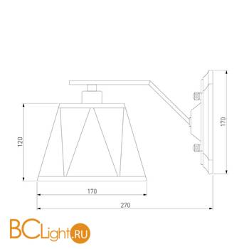 Бра Eurosvet Corner 60076/1 хром - Схема