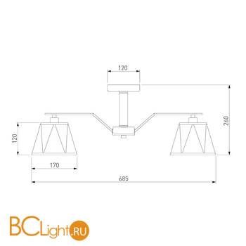 Потолочная люстра Eurosvet Corner 60076/5 хром - Схема