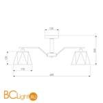 Потолочная люстра Eurosvet Corner 60076/5 хром - Схема