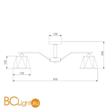 Потолочная люстра Eurosvet Corner 60076/8 хром - Схема