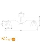 Потолочная люстра Eurosvet Corner 60076/8 хром - Схема