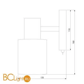 Настенный светильник Eurosvet Corso 20089/1 хром - Фото 3
