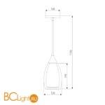 Подвесной светильник Eurosvet Cosmic 50085/1 черный жемчуг - Схема