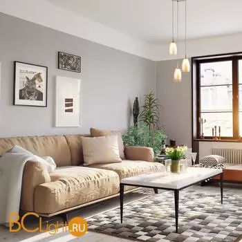 Подвесной светильник Eurosvet Cosmic 50085/3 золото - Фото 2