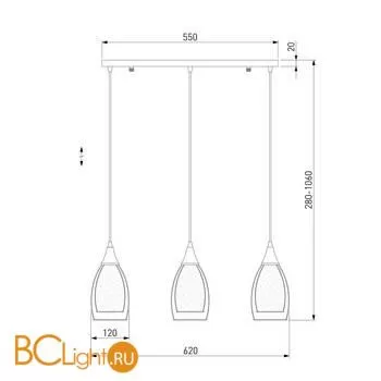 Подвесной светильник Eurosvet Cosmic 50285/3 хром a056839 - Фото 2