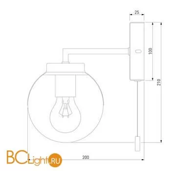Бра Eurosvet Creek 70118/1 черный - Фото 2