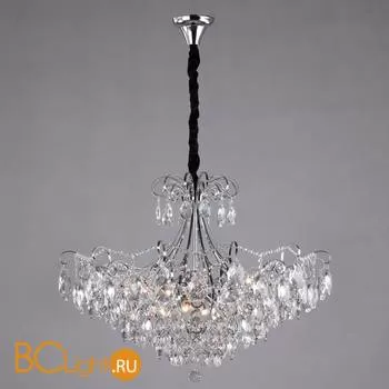 Подвесной светильник Eurosvet Crystal 10080/12 хром/прозрачный хрусталь Strotskis - Фото 0