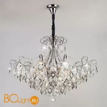 Подвесной светильник Eurosvet Crystal 10080/12 хром/прозрачный хрусталь Strotskis