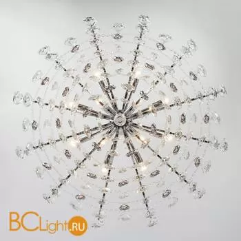 Подвесной светильник Eurosvet Crystal 10080/12 хром/прозрачный хрусталь Strotskis - Фото 2