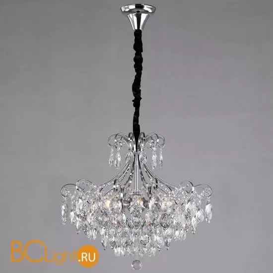 Подвесной светильник Eurosvet Crystal 10080/6 хром/прозрачный хрусталь Strotskis