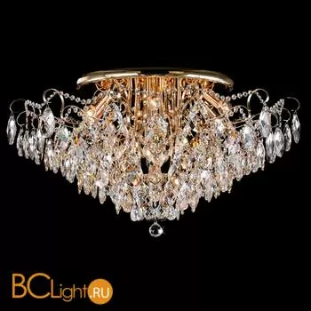 Потолочный светильник Eurosvet Crystal 10081/12 золото/прозрачный хрусталь Strotskis - Фото 2