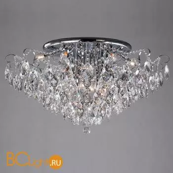 Потолочный светильник Eurosvet Crystal 10081/12 хром/прозрачный хрусталь Strotskis - Фото 1