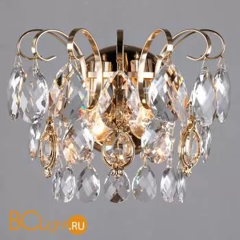 Настенный светильник Eurosvet Crystal 10081/2 золото/прозрачный хрусталь Strotskis