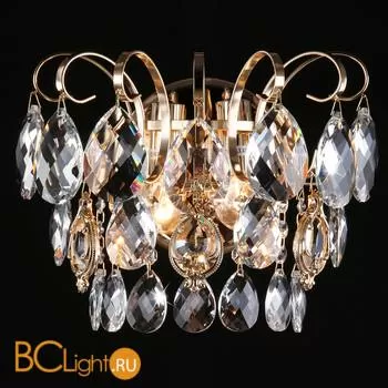 Настенный светильник Eurosvet Crystal 10081/2 золото/прозрачный хрусталь Strotskis - Фото 0