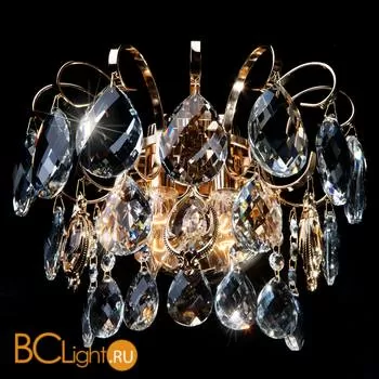 Настенный светильник Eurosvet Crystal 10081/2 золото/прозрачный хрусталь Strotskis - Фото 1