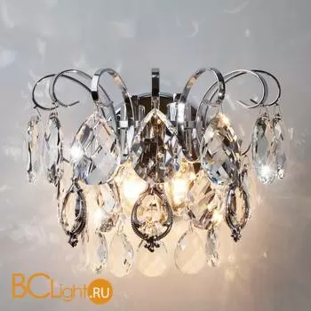 Настенный светильник Eurosvet Crystal 10081/2 хром/прозрачный хрусталь Strotskis - Фото 1