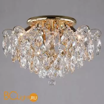 Потолочный светильник Eurosvet Crystal 10081/6 золото/прозрачный хрусталь Strotskis