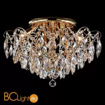 Потолочный светильник Eurosvet Crystal 10081/6 золото/прозрачный хрусталь Strotskis - Фото 0