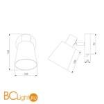 Бра Eurosvet Culver 20080/1 хром/голубой - Схема