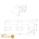 Бра Eurosvet Culver 20080/3 хром/голубой - Схема