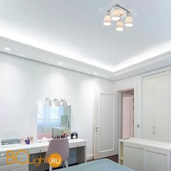 Потолочная люстра Eurosvet Culver 20080/4 хром/голубой - Фото 0