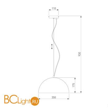 Подвесной светильник Eurosvet Cupola 50147/3 золото - Схема