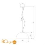 Подвесной светильник Eurosvet Cupola 50147/3 золото - Схема