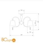Потолочная люстра Eurosvet Dalila 70096/5 хром - Схема
