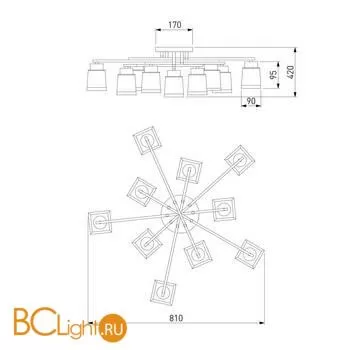 Люстра Eurosvet Delfi 30162 хром - Фото 3
