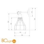Бра Eurosvet Denver 50062/1 черный - Схема