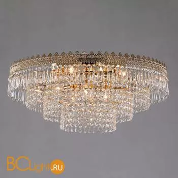 Потолочный светильник Eurosvet Diadema 10078/10 золото/прозрачный хрусталь Strotskis