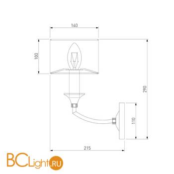 Бра Eurosvet Diana 60067/1 сатин-никель - Схема