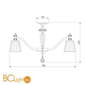 Люстра Eurosvet Diva 60122/8 хром a053462 - Фото 1