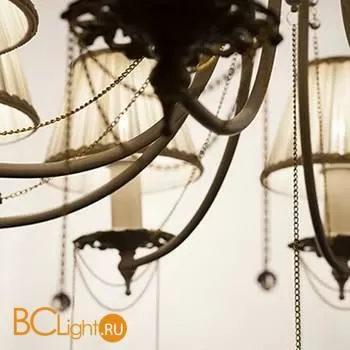 Люстра Eurosvet Dominique 10149/8 античная бронза/прозрачный хрусталь Strotskis a057346 - Фото 2