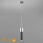 Подвесной светильник Eurosvet Double Topper 50135/1 LED хром/черный 12W - Фото 1
