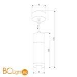 Подвесной светильник Eurosvet Double Topper 50135/1 LED хром/черный жемчуг 12W - Схема