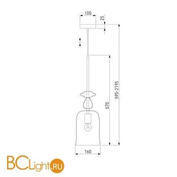 Подвесной светильник Eurosvet Dream 50194/1 янтарный - Фото 1